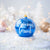 Glob personalizat Crăciun fericit, albastru
